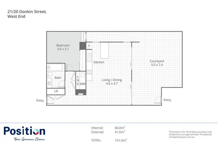 Floorplan of Homely house listing, 21/20 Donkin Street, West End QLD 4101