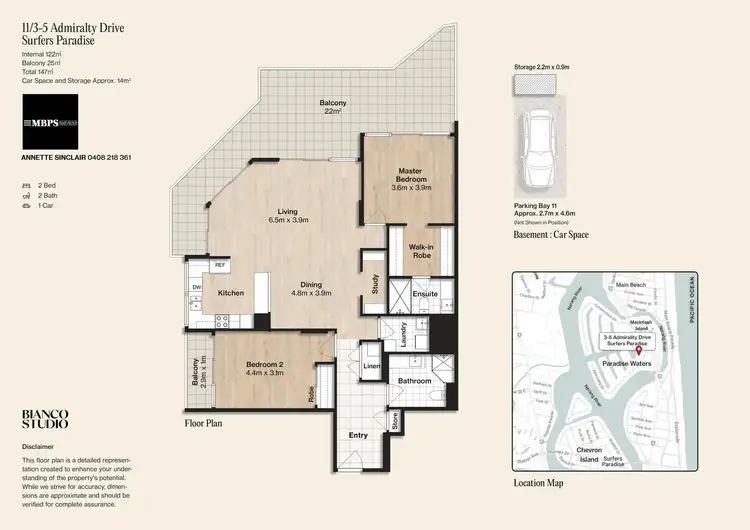 Floorplan of Homely apartment listing, 11/5 Admiralty Drive, Paradise Waters QLD 4217