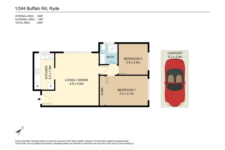 Floorplan of Homely apartment listing, 1/244 Buffalo Road, Ryde NSW 2112