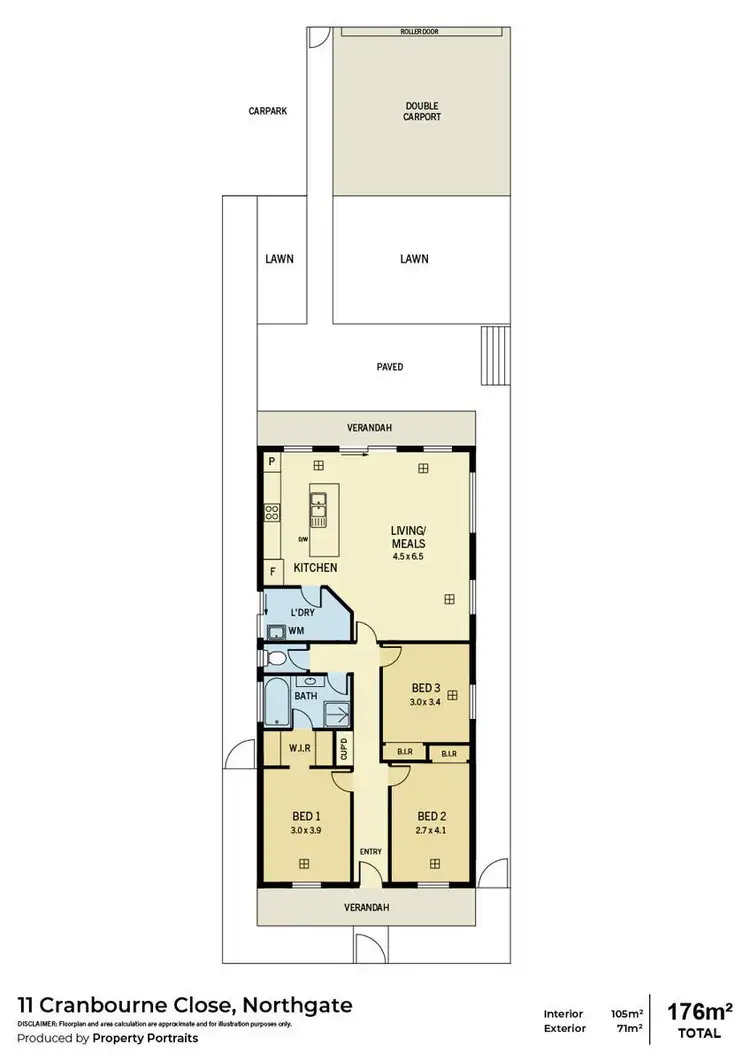 Floorplan of Homely house listing, 11 Cranbourne Close, Northgate SA 5085