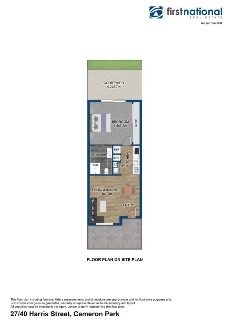 Floorplan of Homely villa listing, 27/40 Harris Street, Cameron Park NSW 2285