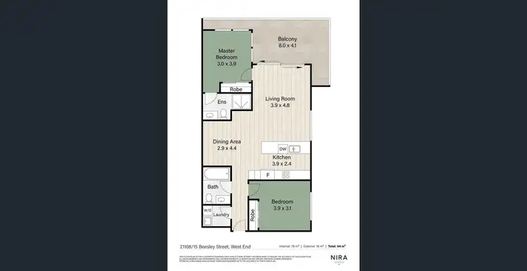 Floorplan of Homely house listing, 21108/15 Beesley Street, West End QLD 4101