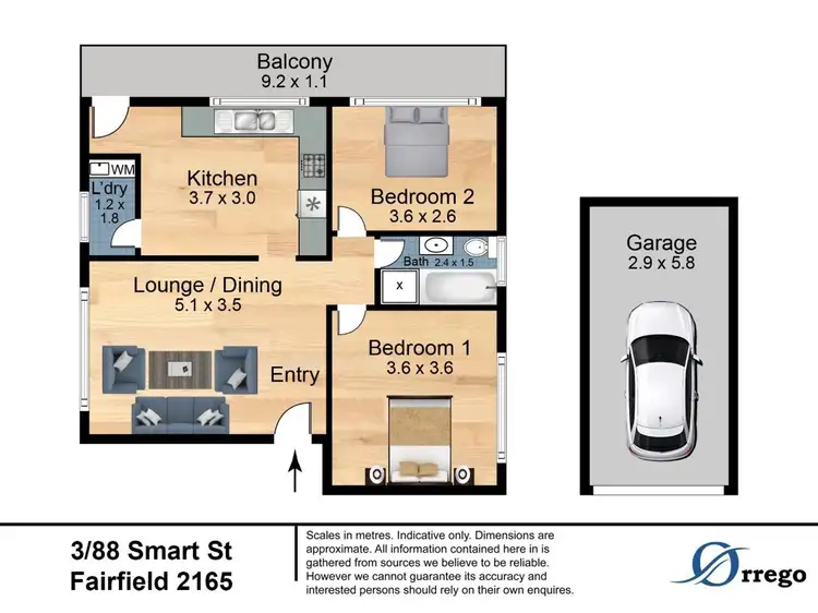 Floorplan of Homely apartment listing, 3/88 Smart Street, Fairfield NSW 2165