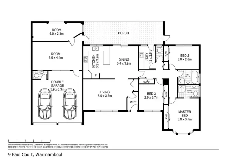 Floorplan of Homely house listing, 9 Paul Court, Warrnambool VIC 3280