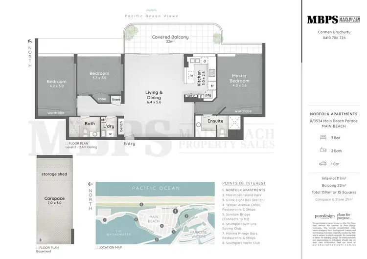 Floorplan of Homely apartment listing, 8/3534 Main Beach Parade, Main Beach QLD 4217