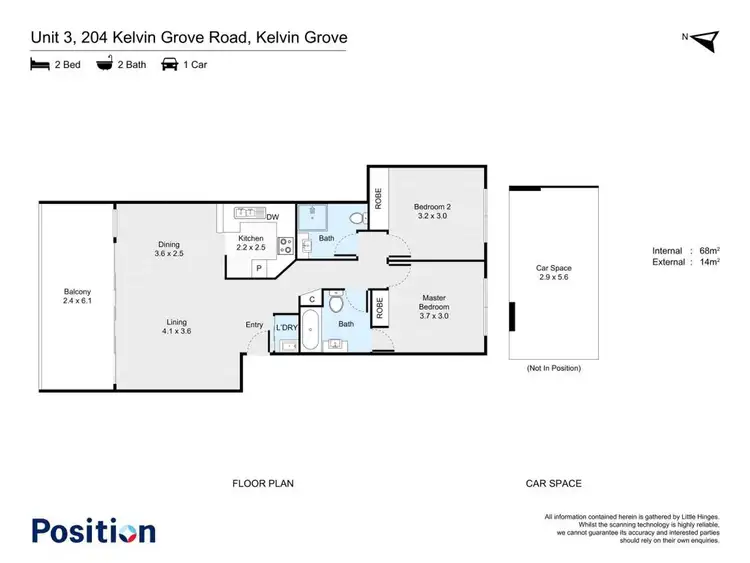 Floorplan of Homely house listing, 3/204 Kelvin Grove Road, Kelvin Grove QLD 4059