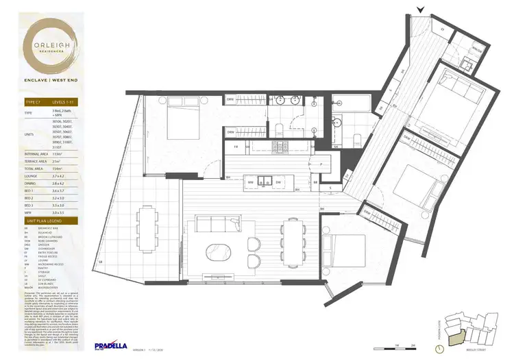 Floorplan of Homely house listing, 31007/9 Pidgeon Close, West End QLD 4101