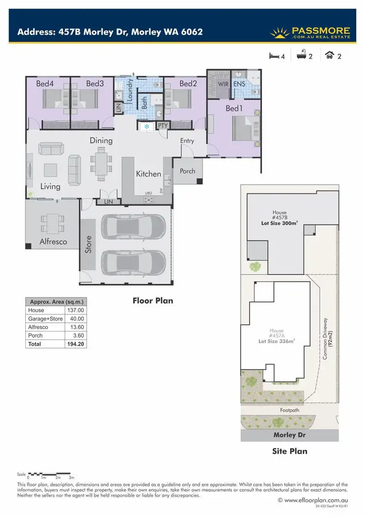Floorplan of Homely house listing, 457B Morley Drive, Morley WA 6062