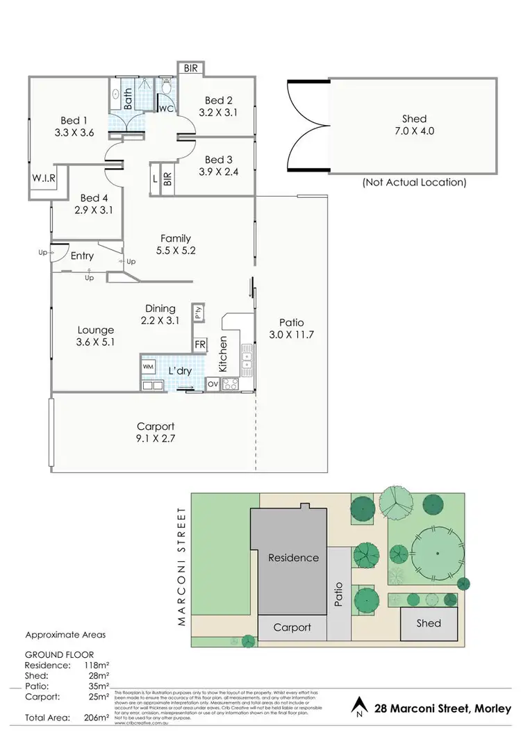 Floorplan of Homely house listing, 28 Marconi Street, Morley WA 6062