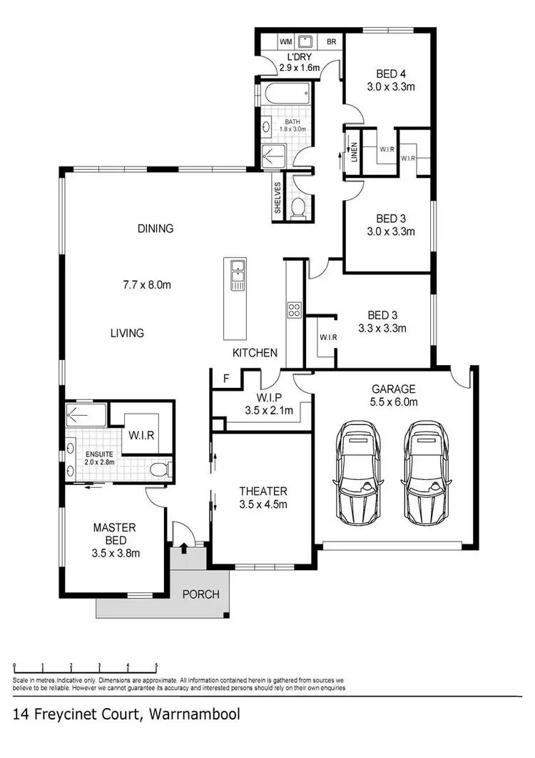 Floorplan of Homely house listing, 14 Freycinet Court, Warrnambool VIC 3280