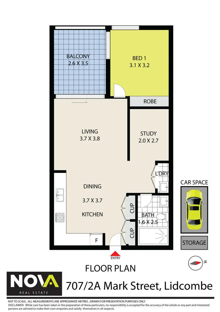 Floorplan of Homely apartment listing, 707/2A Mark Street, Lidcombe NSW 2141