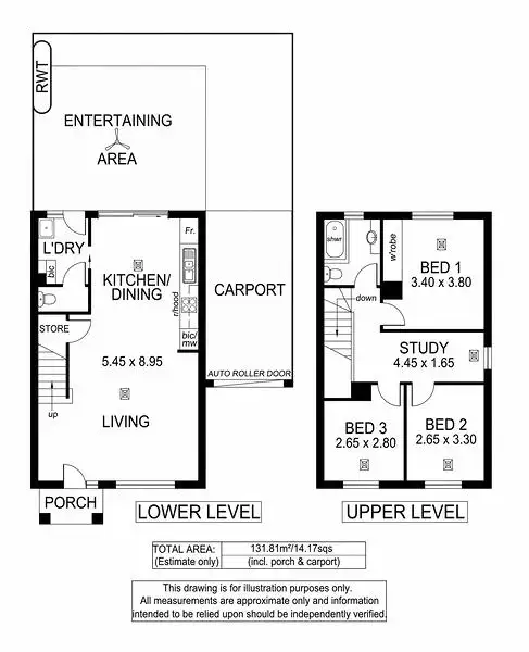 Floorplan of Homely townhouse listing, 3B Kingston Avenue, Seacombe Gardens SA 5047