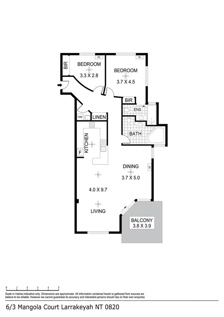 Floorplan of Homely unit listing, 6/3 Mangola Court, Larrakeyah NT 820
