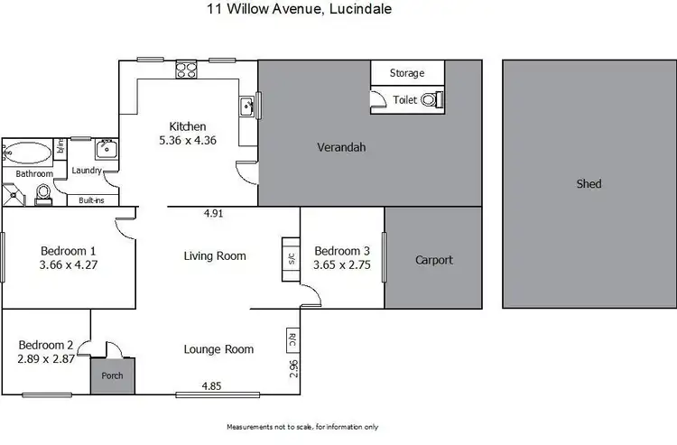 Floorplan of Homely house listing, 11 Willow Avenue, Lucindale SA 5272
