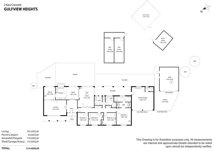Floorplan of Homely house listing, 2 Kara Crescent, Gulfview Heights SA 5096