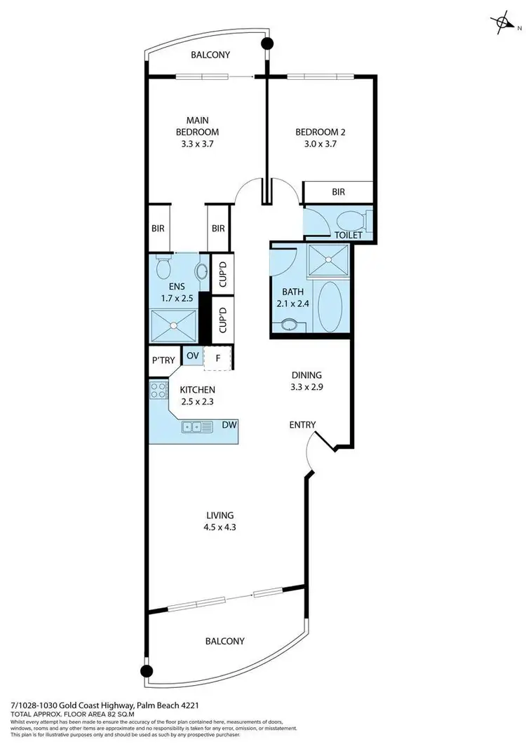 Floorplan of Homely unit listing, 7/1028-1030 Gold Coast Highway, Palm Beach QLD 4221