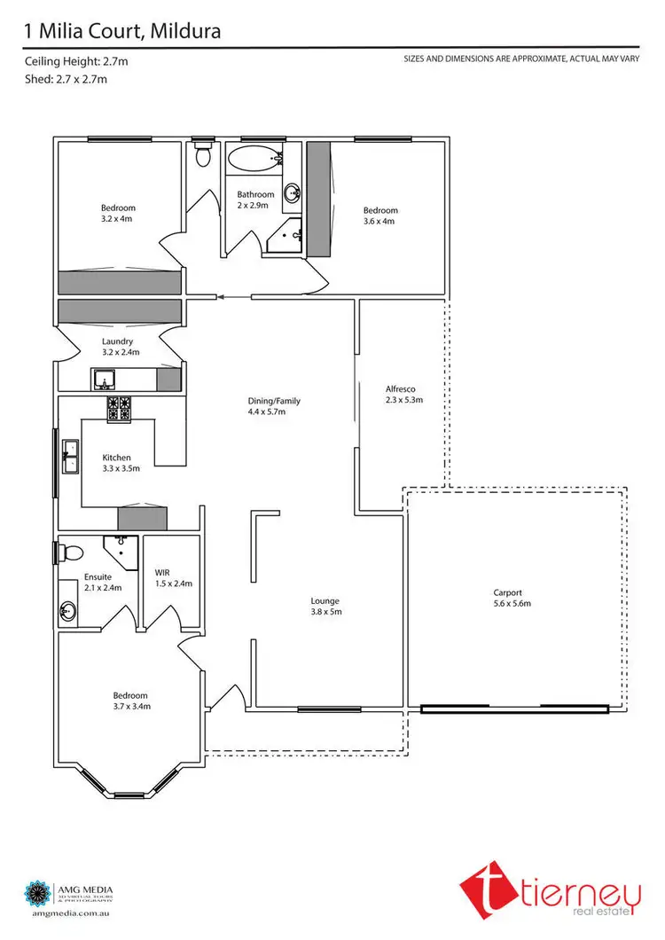 Floorplan of Homely house listing, 1 Milia Court, Mildura VIC 3500