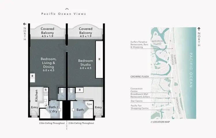 Floorplan of Homely apartment listing, 802/2801 Gold Coast Highway, Surfers Paradise QLD 4217