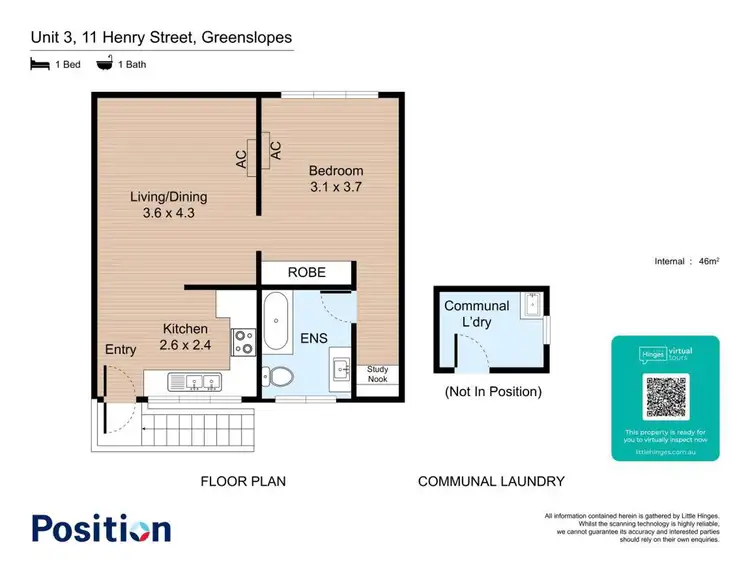 Floorplan of Homely unit listing, 3/11 Henry Street, Greenslopes QLD 4120