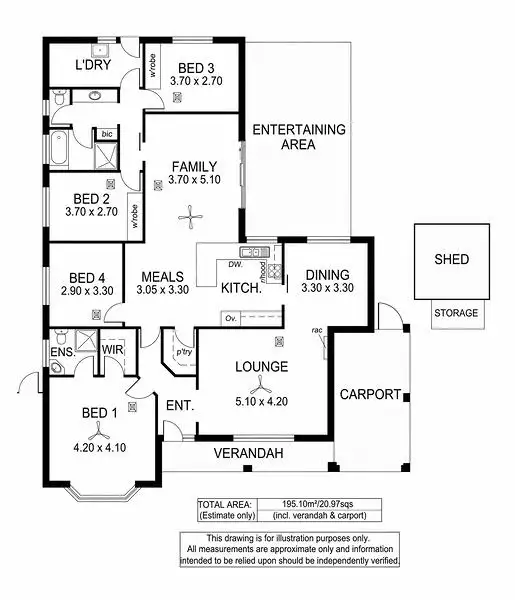 Floorplan of Homely house listing, 18 Karalee Grove, Reynella SA 5161