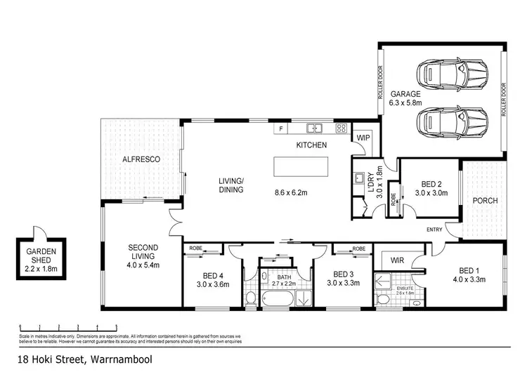 Floorplan of Homely house listing, 18 Hoki Street, Warrnambool VIC 3280