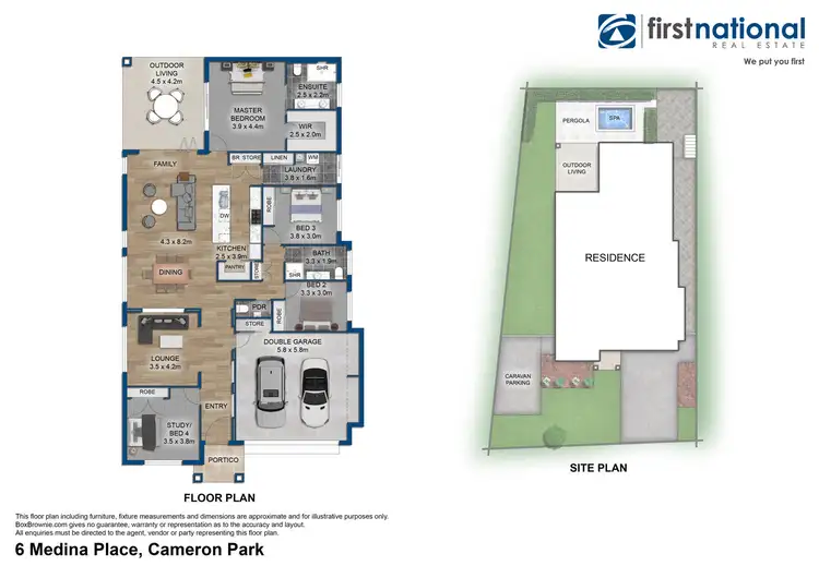 Floorplan of Homely house listing, 6 Medina Place, Cameron Park NSW 2285