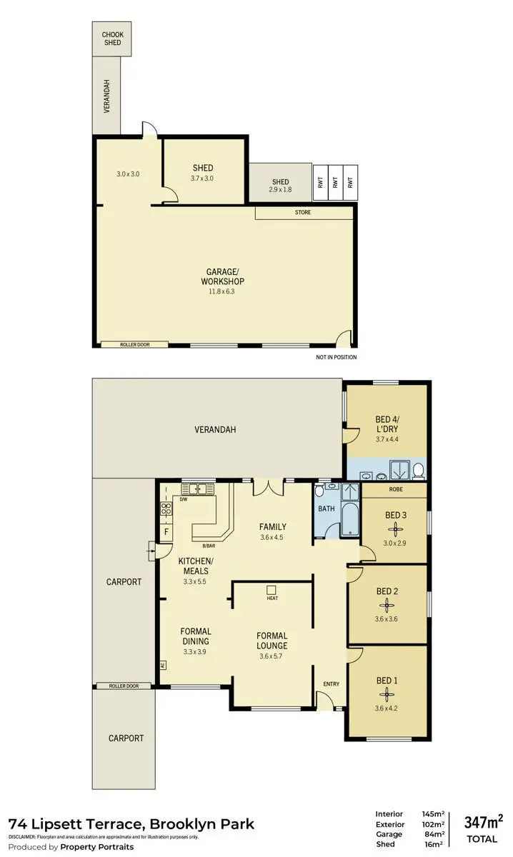 Floorplan of Homely house listing, 74 Lipsett Terrace, Brooklyn Park SA 5032