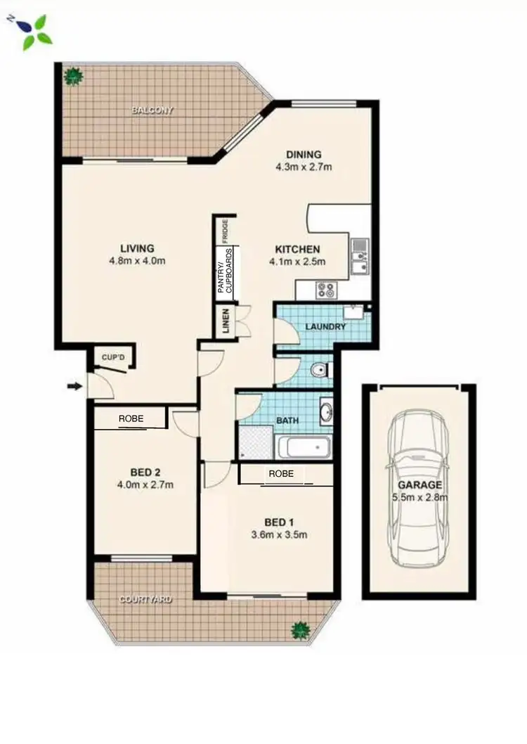Floorplan of Homely apartment listing, 7/6 Freeman Place, Carlingford NSW 2118