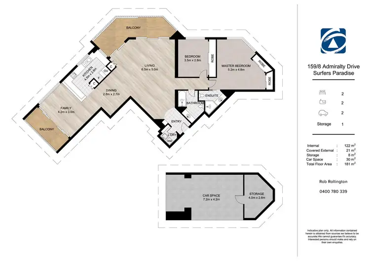 Floorplan of Homely apartment listing, 159/8 Admiralty Drive, Paradise Waters QLD 4217