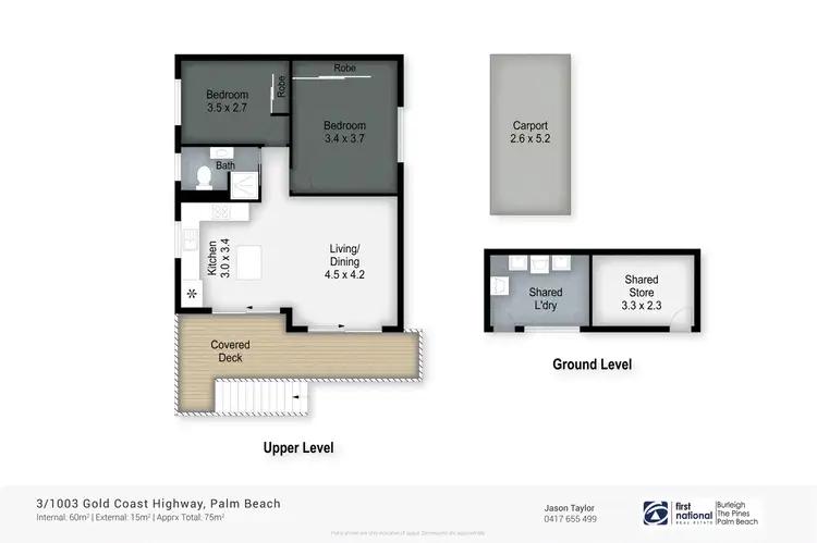 Floorplan of Homely unit listing, 3/1003 Gold Coast Highway, Palm Beach QLD 4221