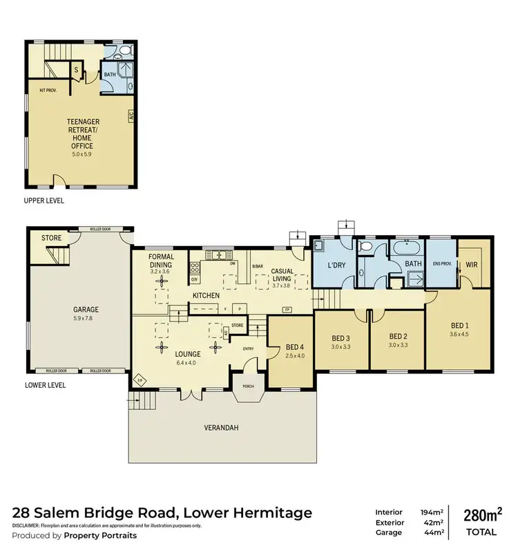 Floorplan of Homely house listing, 28 Salem Bridge Road, Lower Hermitage SA 5131
