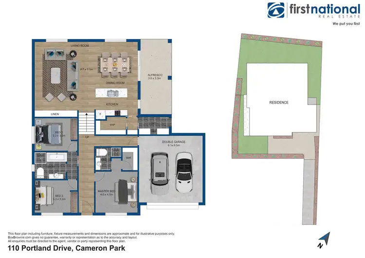 Floorplan of Homely house listing, 110 Portland Drive, Cameron Park NSW 2285