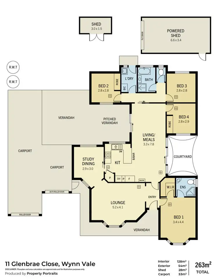 Floorplan of Homely house listing, 11 Glenbrae Close, Wynn Vale SA 5127
