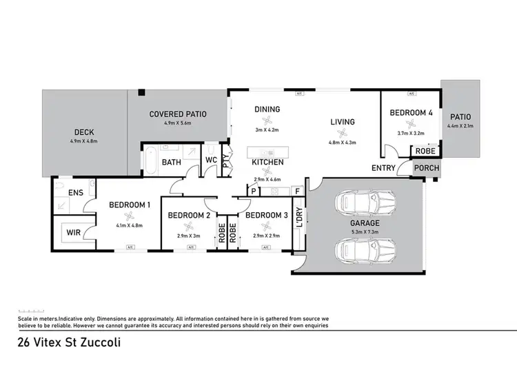 Floorplan of Homely house listing, 26 Vitex Street, Zuccoli NT 832