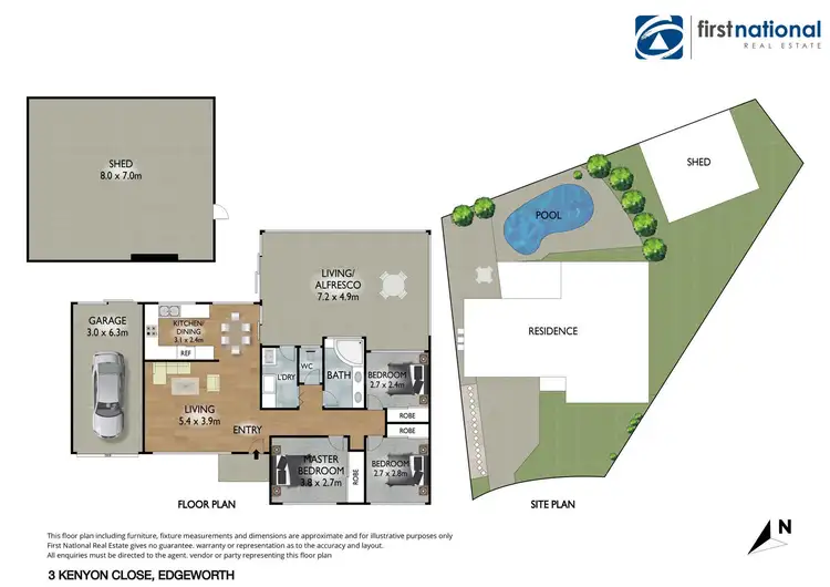 Floorplan of Homely house listing, 3 Kenyon Close, Edgeworth NSW 2285