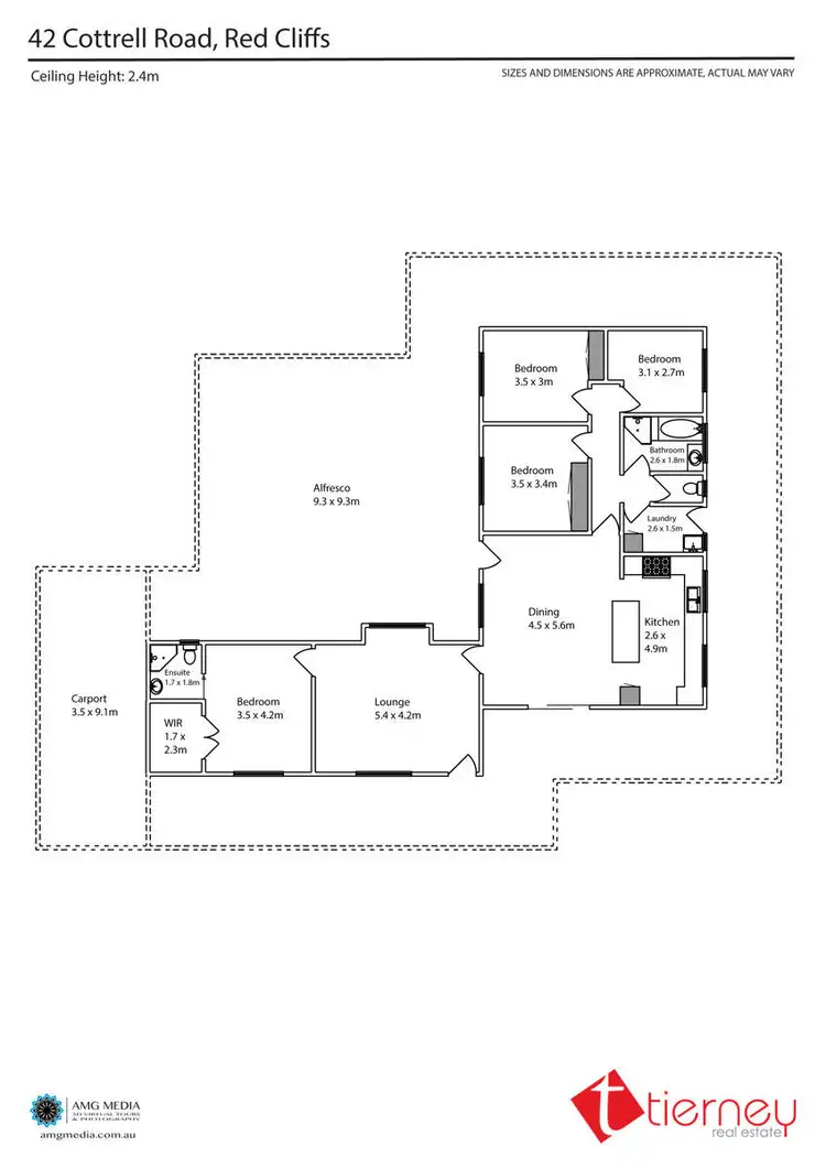 Floorplan of Homely house listing, 42 Cottrell Road, Red Cliffs VIC 3496