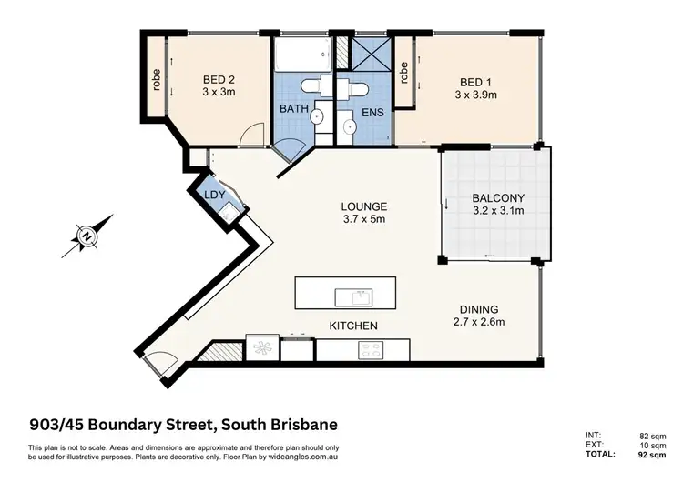Floorplan of Homely house listing, 903/45 Boundary Street, South Brisbane QLD 4101