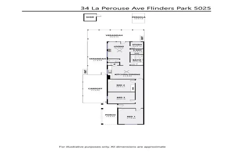 Floorplan of Homely house listing, 34 La Perouse Avenue, Flinders Park SA 5025