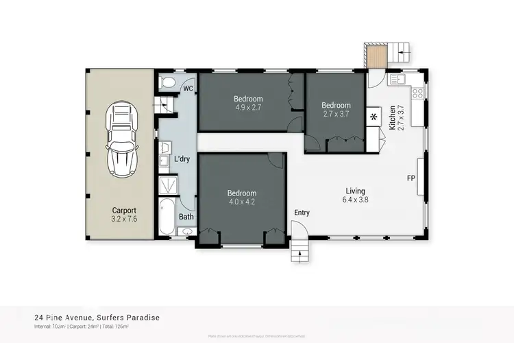 Floorplan of Homely house listing, 24 Pine Avenue, Surfers Paradise QLD 4217
