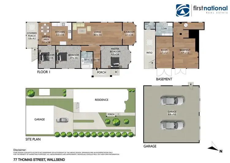 Floorplan of Homely house listing, 77 Thomas Street, Wallsend NSW 2287