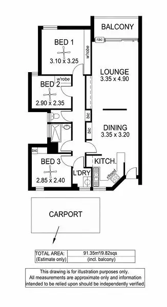 Floorplan of Homely unit listing, 7/281 Henley Beach Road, Brooklyn Park SA 5032
