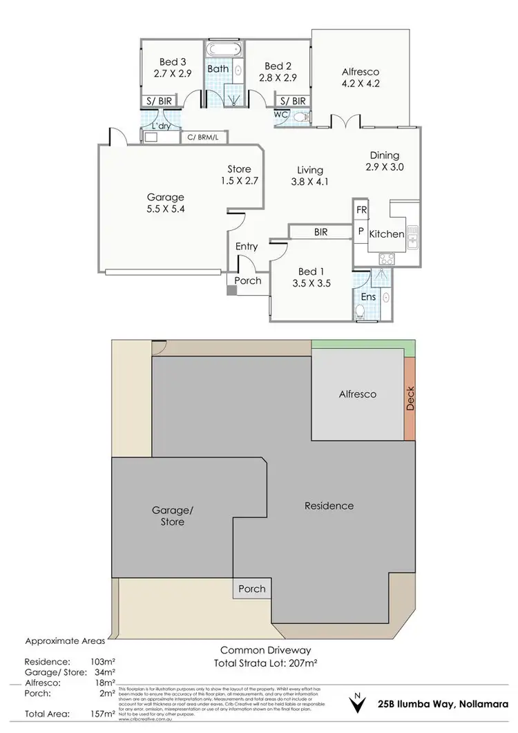 Floorplan of Homely house listing, 25B Ilumba Way, Nollamara WA 6061