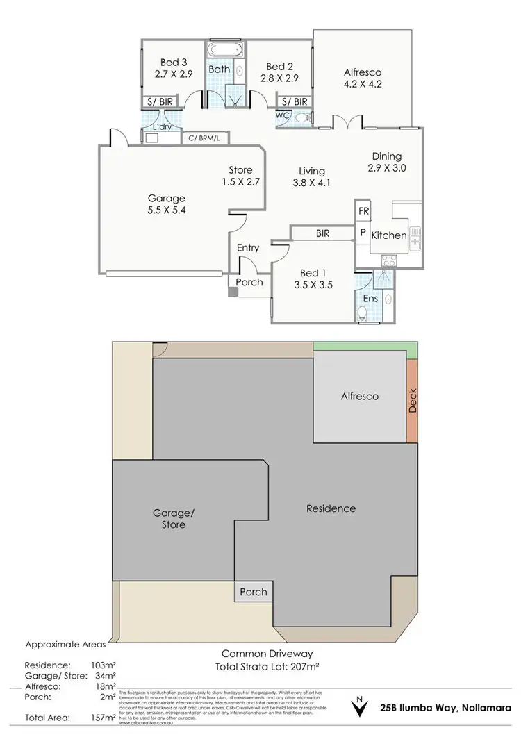 Floorplan of Homely house listing, 25B Ilumba Way, Nollamara WA 6061