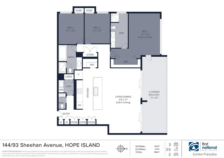 Floorplan of Homely apartment listing, 144/93 Sheehan Avenue, Hope Island QLD 4212