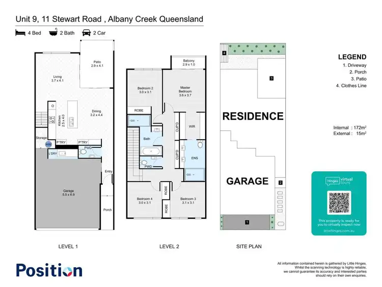 Floorplan of Homely townhouse listing, 9/11 Stewart Road, Albany Creek QLD 4035