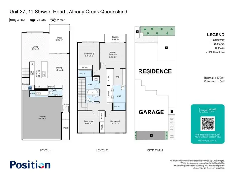 Floorplan of Homely townhouse listing, 37/11 Stewart Road, Albany Creek QLD 4035