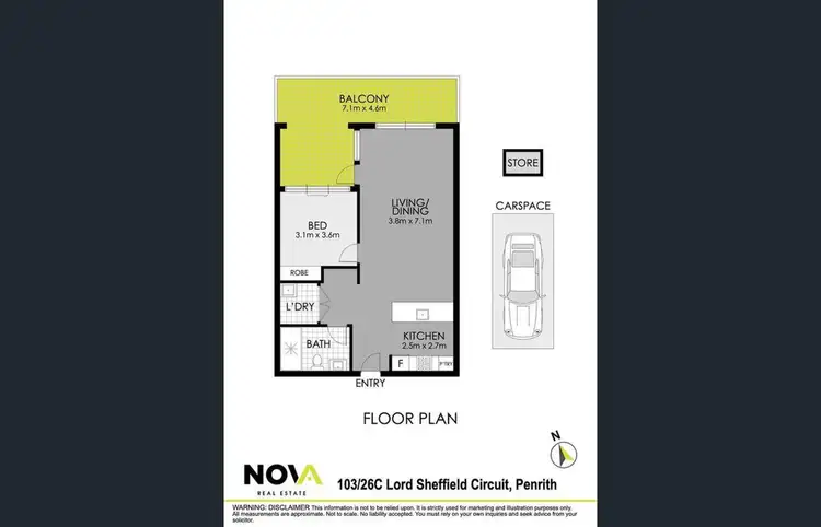 Floorplan of Homely apartment listing, 103/26C Lord Sheffield Circuit, Penrith NSW 2750