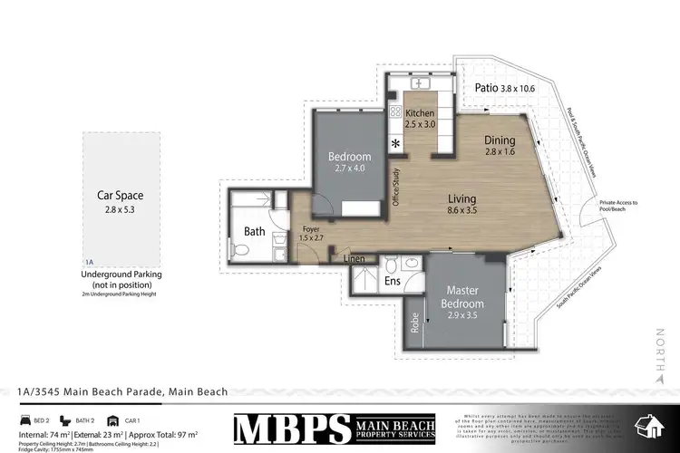 Floorplan of Homely apartment listing, 1A/3545 Main Beach Parade, Main Beach QLD 4217