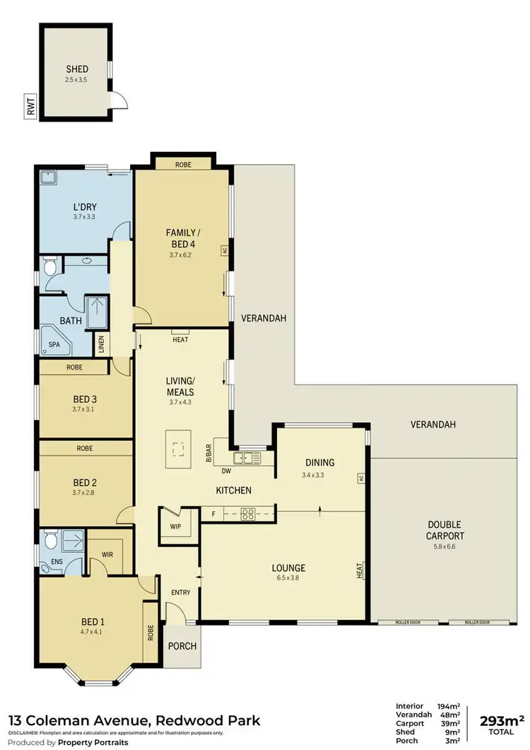 Floorplan of Homely house listing, 13 Coleman Avenue, Redwood Park SA 5097