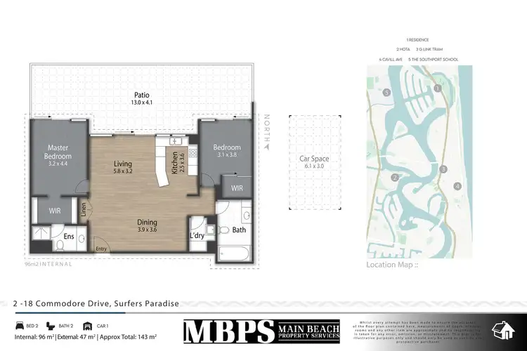 Floorplan of Homely apartment listing, 2/18 Commodore Drive, Paradise Waters QLD 4217